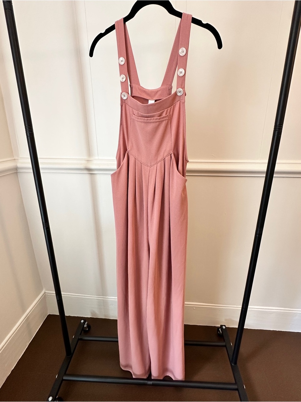 Halara Women's Dusty Rose Button Jumpsuit